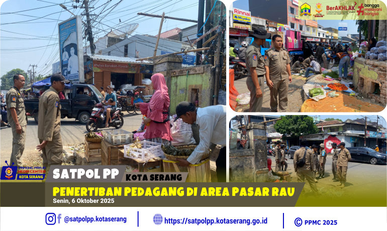 Penertiban Pedagang di Area Pasar Rau
