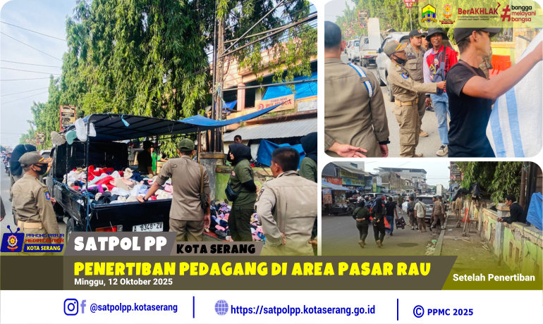 Penertiban Pedagang di Area Pasar Rau
