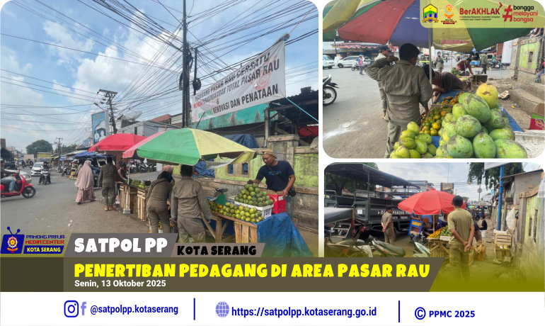 Penertiban Pedagang di Area Pasar Rau
