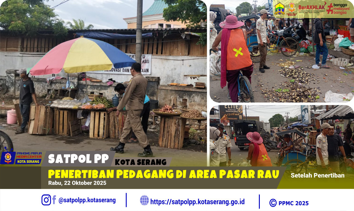 Penertiban Pedagang di Area Pasar Rau