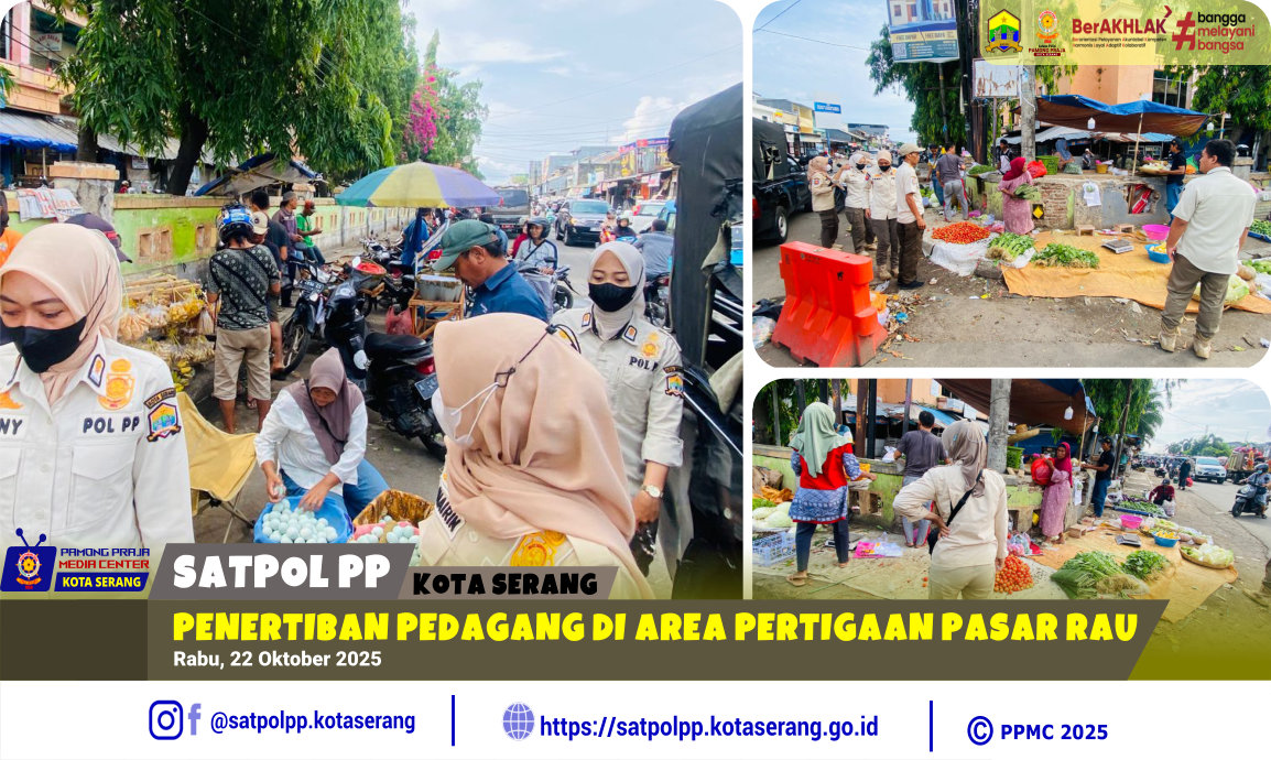Penertiban Pedagang di Area Pertigaan Pasar Rau
