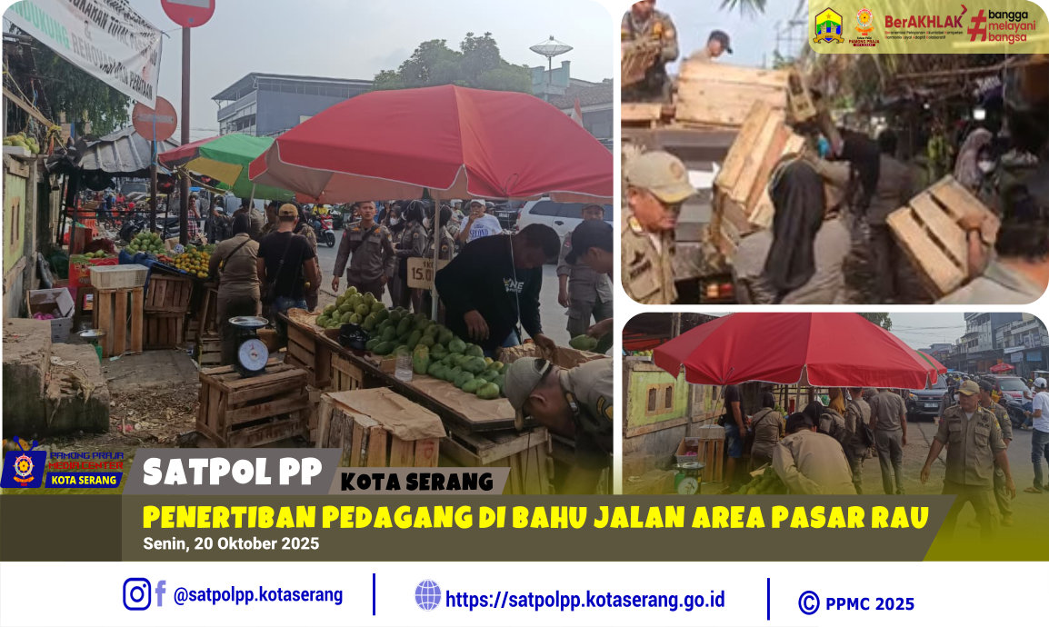 Penertiban Pedagang di Bahu Jalan Area Pasar Rau
