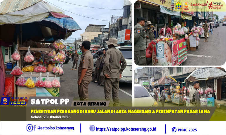 Penertiban Pedagang di bahu jalan di Area Magersari & Perempatan Pasar Lama