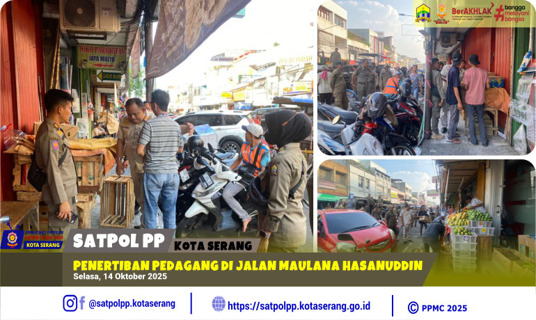 Penertiban Pedagang di Jalan Maulana Hasanuddin