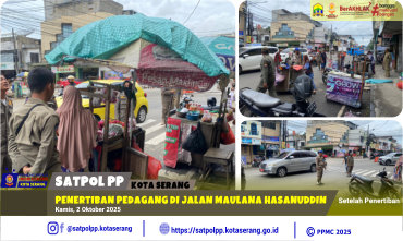 Penertiban Pedagang di Jalan Maulana Hasanuddin