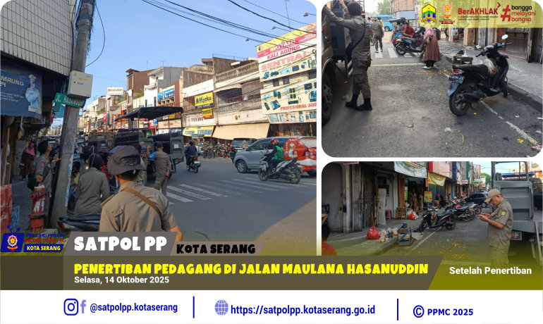Penertiban Pedagang di Jalan Maulana Hasanuddin