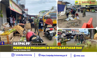 Penertiban Pedagang di Pertigaan Pasar Rau