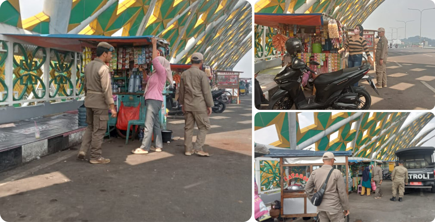 Penertiban PKL Area Jembatan Arya Wasangkara Bogeg