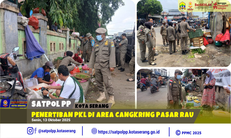 Penertiban PKL di Area Cangkring Pasar Rau
