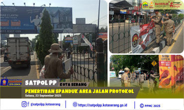 Penertiban Spanduk Area Jalan Protokol