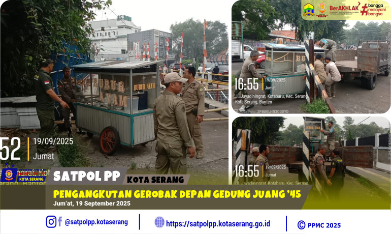 Pengangkutan Gerobak Depan Gedung Juang ‘45