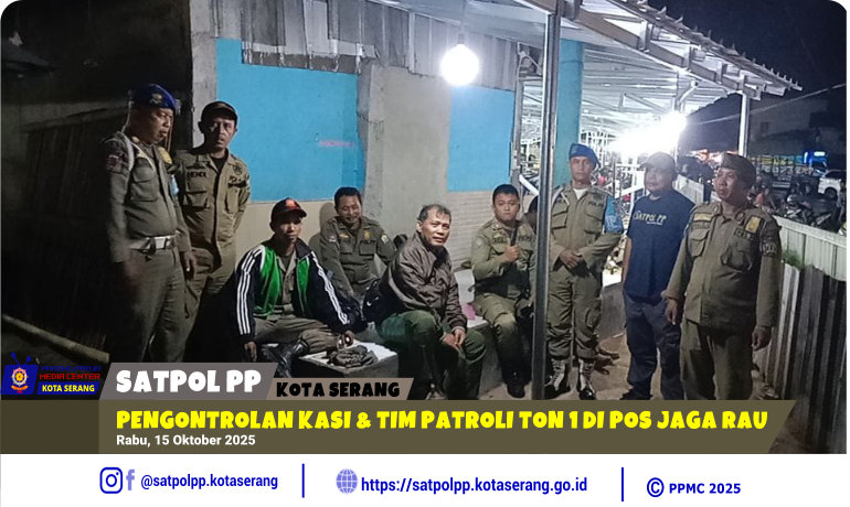 Pengontrolan Kasi & Tim Patroli Ton 1 di Pos Jaga Rau