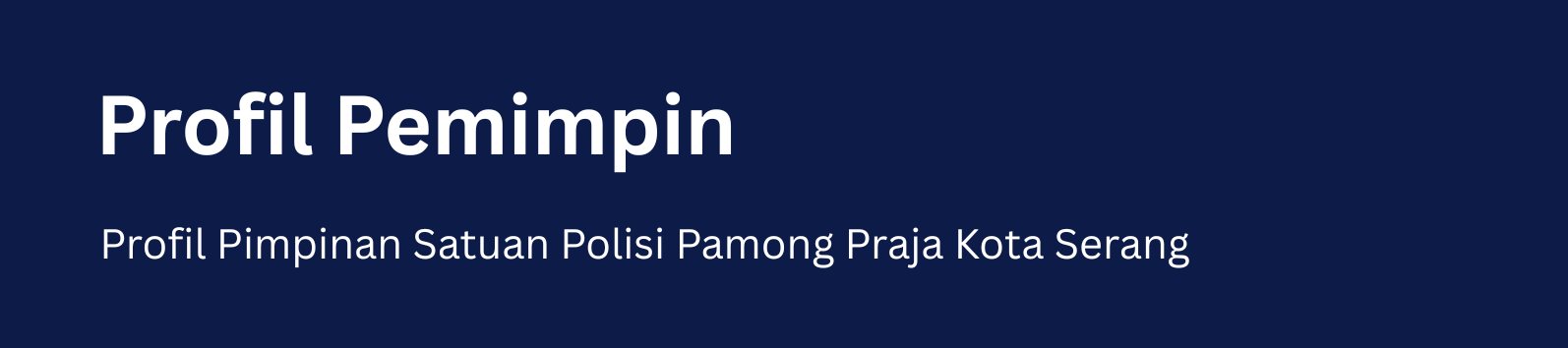 Profil Pemimpin