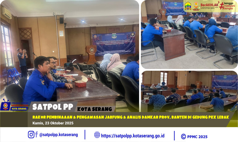Rakor Pembinaaan & Pengawasan Jabfung & Analis Damkar Prov. Banten di Gedung PKK Lebak