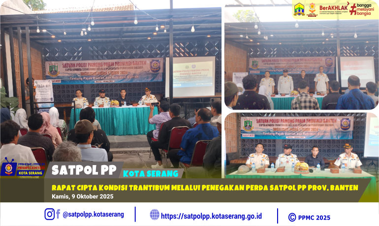 Rapat Cipta Kondisi Trantibum melalui Penegakan Perda Satpol PP Provinsi Banten