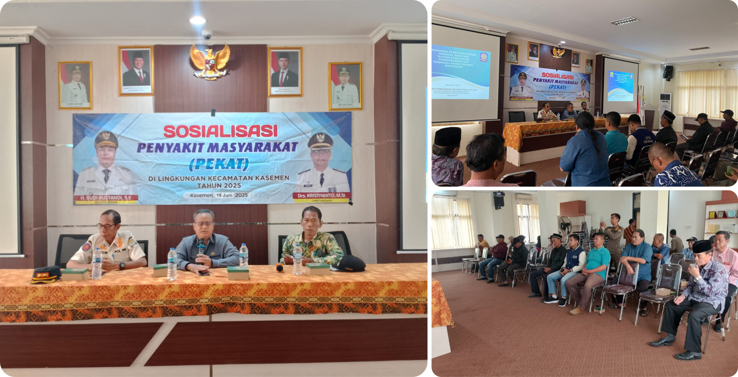 Rapat Sosialisasi PEKAT di Lingkungan Kecamatan Kasemen