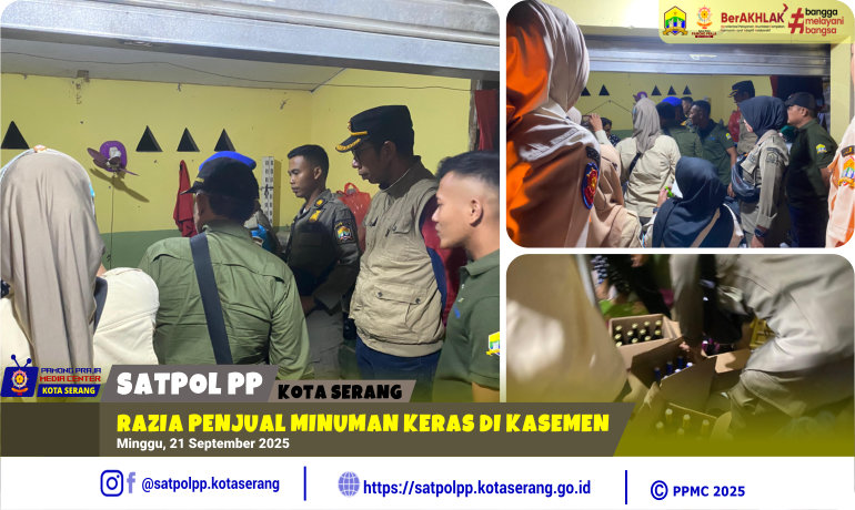 Razia Penjual Minuman Keras di Kasemen