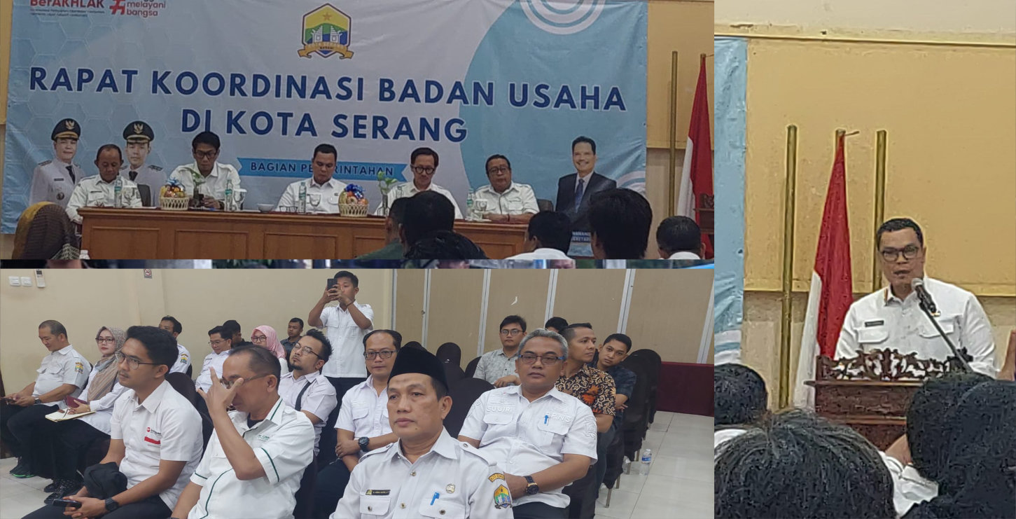 Sekretaris Satpol PP Kota Serang menghadiri Rapat Koordinasi Badan Usaha di Kota Serang