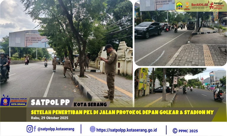 Setelah Penertiban PKL di Jalan Protokol depan Golkar & Stadion MY