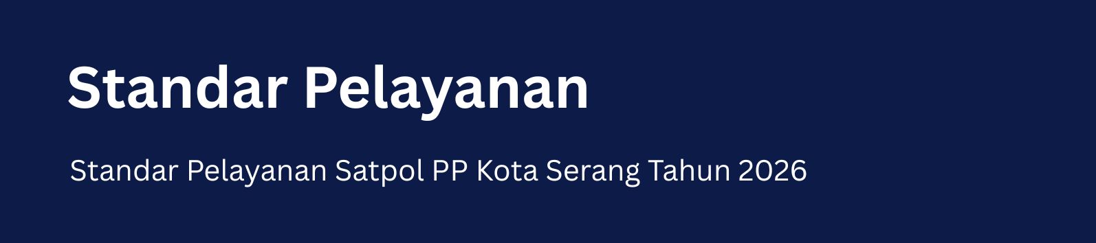 Standar Pelayanan 2026