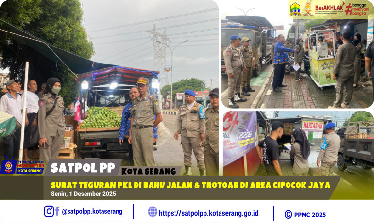 Surat Teguran PKL di Bahu Jalan & Trotoar di Area Cipocok Jaya