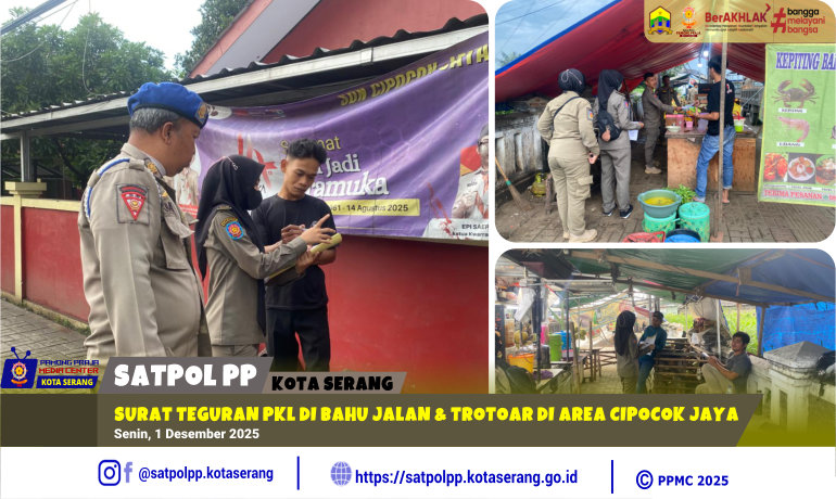 Surat Teguran PKL di Bahu Jalan & Trotoar di Area Cipocok Jaya