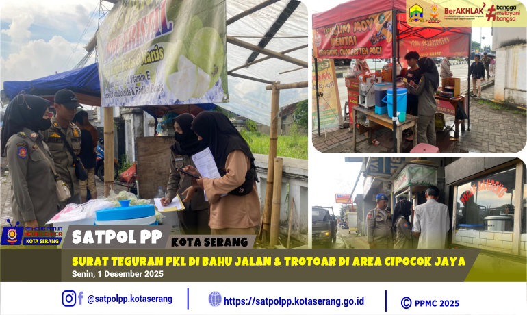 Surat Teguran PKL di Bahu Jalan & Trotoar di Area Cipocok Jaya