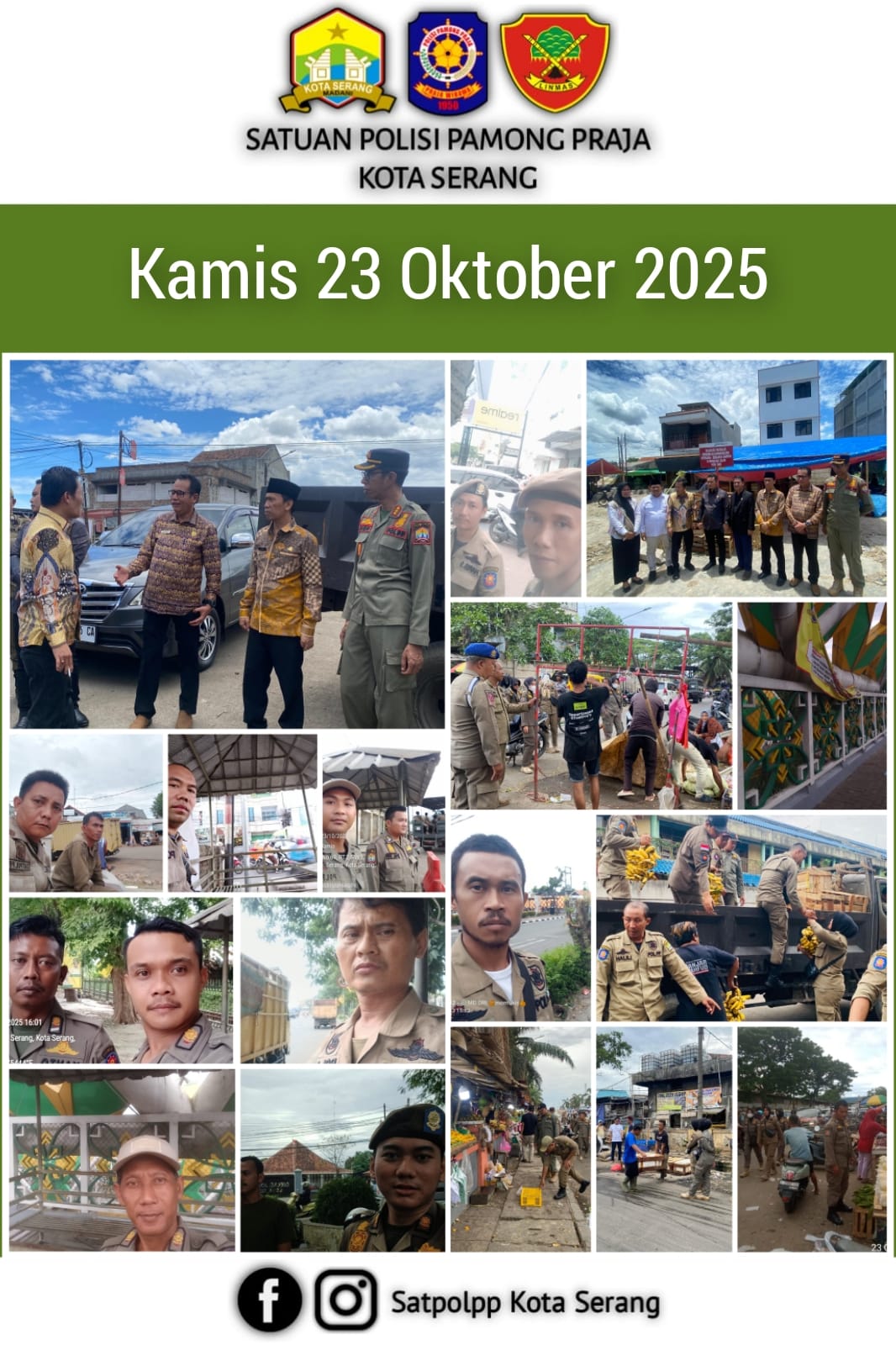 Kegiatan Satpol PP pada Kamis, 23 Oktober 2025