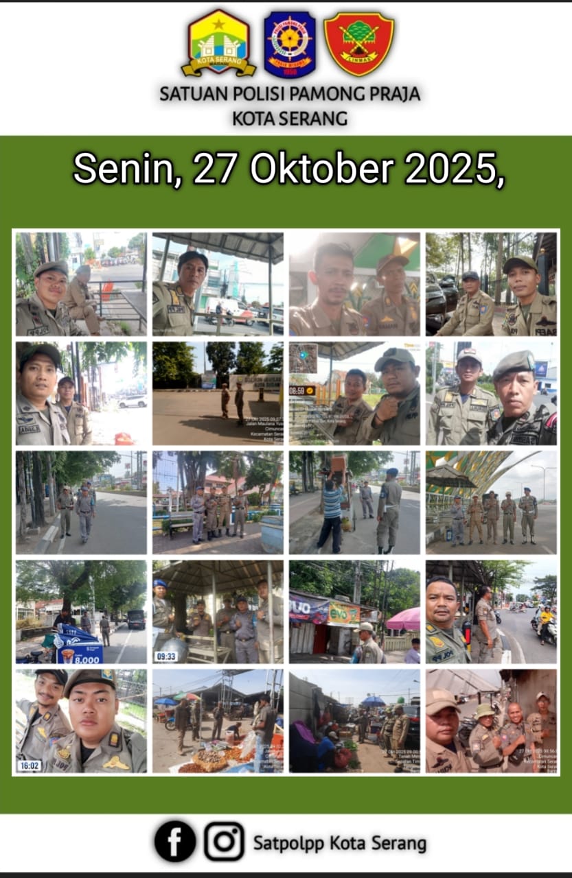 Kegiatan Satpol PP pada Senin, 27 Oktober 2025
